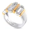 Damiani 18k White And Yellow Gold 0.44ct Diamond Ring Do07-013125 In White
