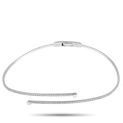 Damiani 18k White Gold 1.60ct Diamond Necklace Da13-061325 In Metallic
