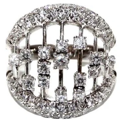 Pre-owned Damiani 18k White Gold Diamond Ring