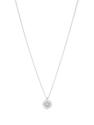 Damiani 18kt White Gold Margherita Diamond Necklace In Silver
