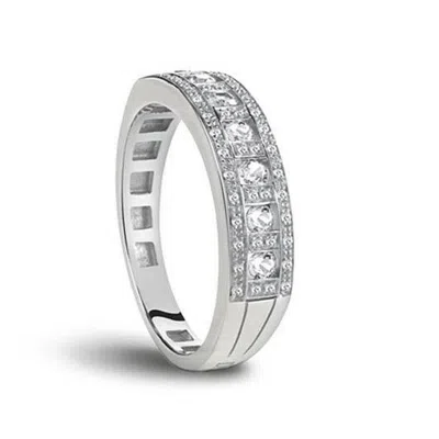 Damiani Belle Poque White Gold Diamond Ring In Silver
