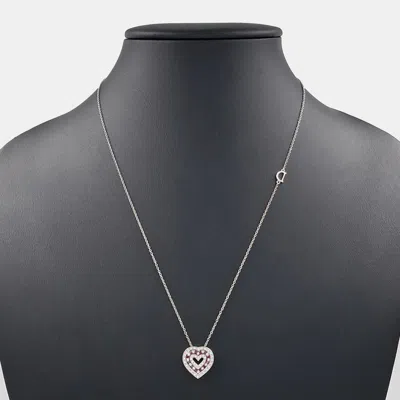 Pre-owned Damiani Colored Diamond Belle Époque Heart Necklace In Multicolor