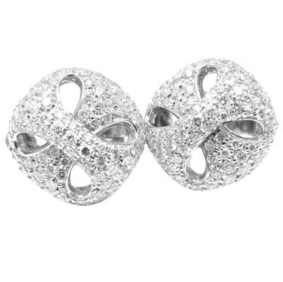 Pre-owned Damiani Diamond Gold Earrings In Multi