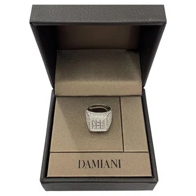 Pre-owned Damiani Diamond Set Princess Cut & Round Diamonds In 18ct White Gold