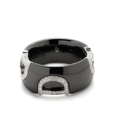 Damiani Diamond-set Black Ceramic Ring
