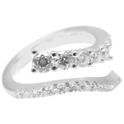 Pre-owned Damiani Eden Diamond White Gold Band Ring