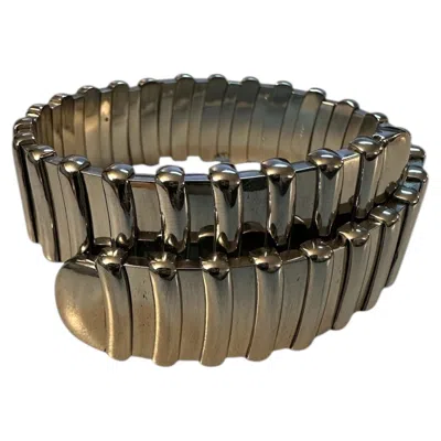 Pre-owned Damiani Ego Bangle In Steel And 18kt White Gold - Micheletto
