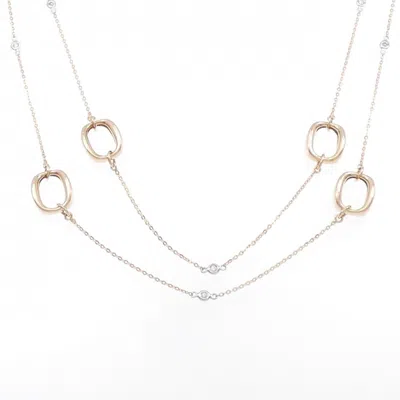 Pre-owned Damiani Pink Gold (18k) Gold (18k) Necklace () In Multi