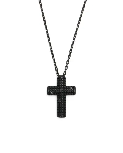 Pre-owned Damiani Silver And Black Diamond Necklace