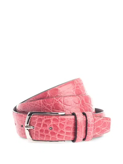 D'amico Crocodile-effect Belt In Purple