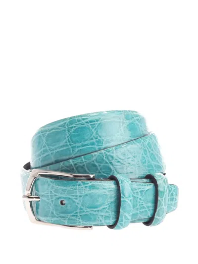 D'amico Crocodile-effect Leather Belt In Pink