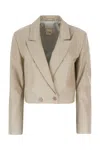 D'amico Double-breasted Cropped Jacket In Neutral