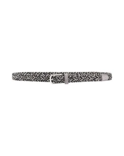 D'amico Man Belt Black Size 42 Textile Fibers In Multi