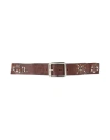 D'amico Man Belt Chocolate Brown Size 34 Leather In Brown