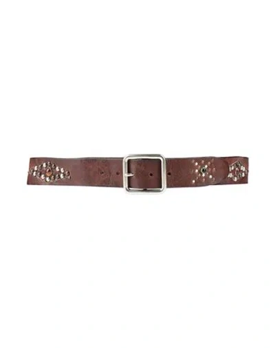 D'amico Man Belt Chocolate Brown Size 34 Leather