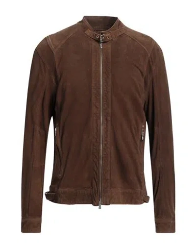 D'amico Man Jacket Brown Size 40 Leather