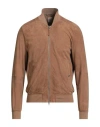 D'amico Man Jacket Camel Size 44 Goat Skin