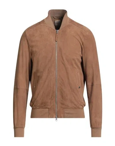D'amico Man Jacket Camel Size 44 Goat Skin