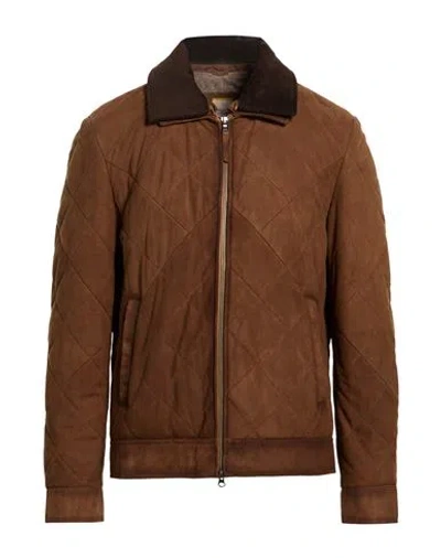 D'amico Man Puffer Brown Size 38 Goat Skin