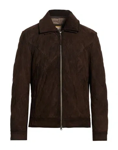 D'amico Man Puffer Dark Brown Size 38 Goat Skin