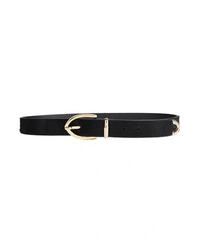 D'amico Woman Belt Black Size 36 Leather