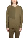 Damir Doma Cotton Crewneck Sweatshirt With Knit Insert