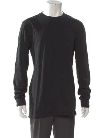 Pre-owned Damir Doma Crew Neck Long Sleeve Henley In Black
