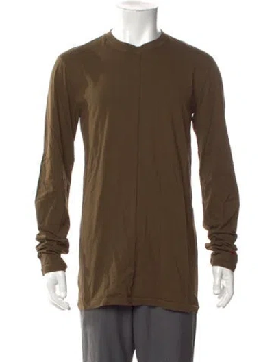 Pre-owned Damir Doma Crew Neck Long Sleeve Henley In Green