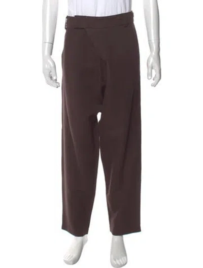Pre-owned Damir Doma Linen Joggers In Brown
