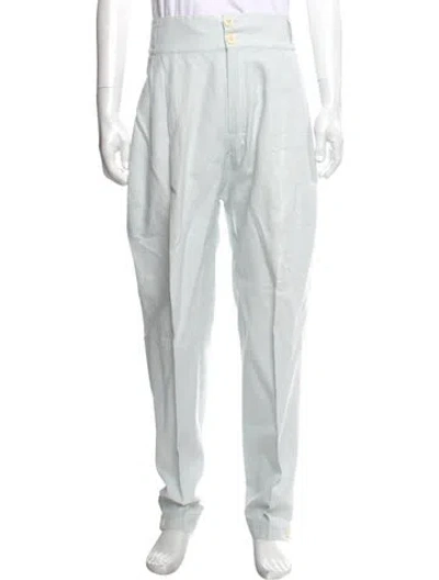 Pre-owned Damir Doma Linen Pants In Blue