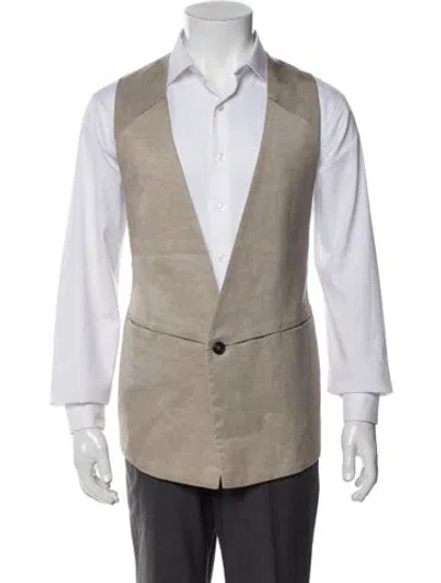 Pre-owned Damir Doma Linen Suit Vest In Neutral
