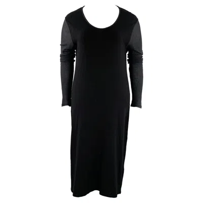 Pre-owned Damir Doma Size L Black Viscose Blend Long Sleeve Dress