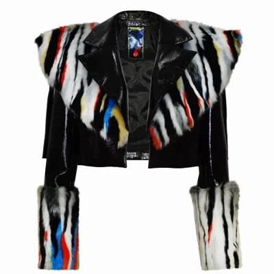 Damla Yaşlioğlu Women's Black Dark Side Unisex Oversized Jacket