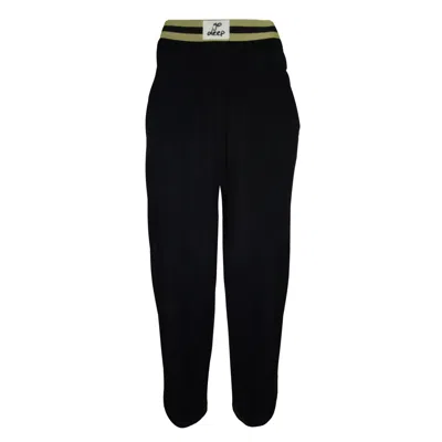 Damla Yaşlioğlu Women's Black Go Deep Unisex Oversized Pants