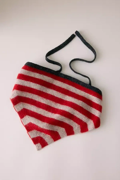 Damson Madder 100% Wool Triangle Scarf In Multicolor