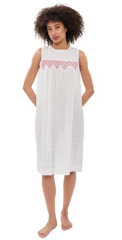 Damson Madder Ambrose Midi Night Dress White