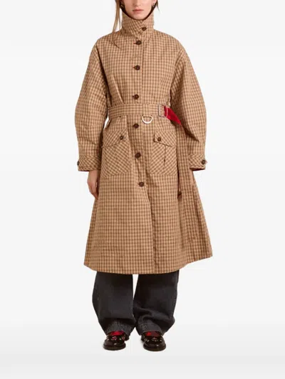 Damson Madder Anja Reversible Trench Coat In Brown