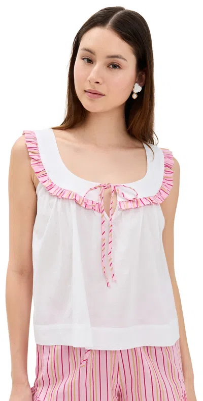 Damson Madder Arden Shell Top White