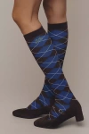 Damson Madder Argyle Knee-high Socks In Brown