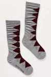 Damson Madder Argyle Knee-high Socks In Gray