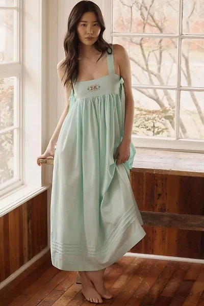 Damson Madder Aspen Cotton Midi Dress In Green