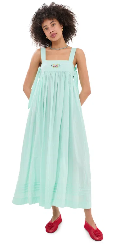 Damson Madder Aspen Midi Night Dress Mint In Green