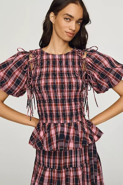 Damson Madder Becca 100% Cotton Blouse In Multicolor