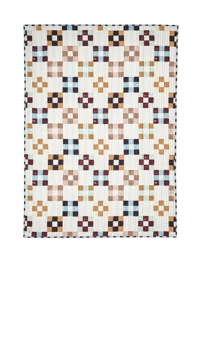 Damson Madder Bedding Throw In Multi