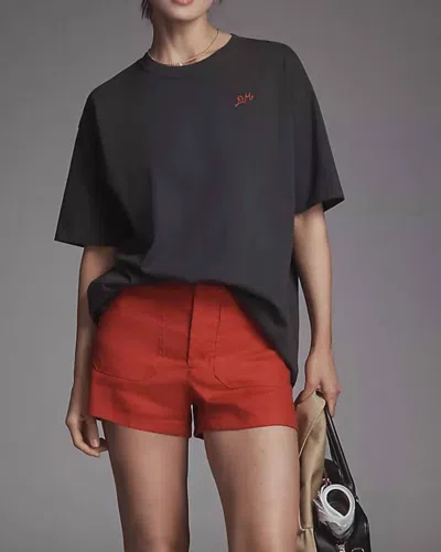 Damson Madder Best In Show Rosette Tee In Charcoal In Black