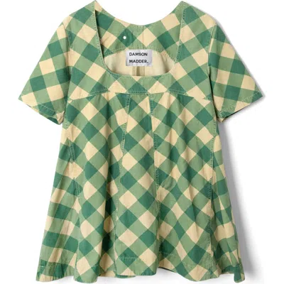 Damson Madder Bridget Plaid Organic Cotton Minidress In Multi