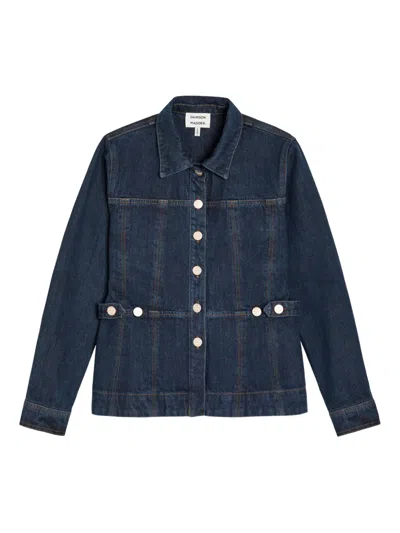 Damson Madder Womens Blue Darbie Fitted Denim Shirt