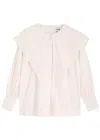 Damson Madder Candy Broderie Anglaise Cotton Blouse In Pink