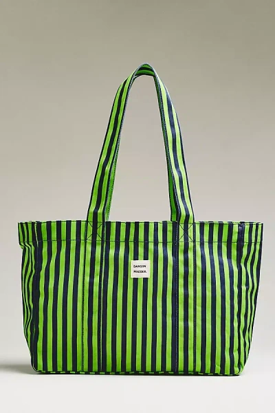 Damson Madder Canvas Tote In Green