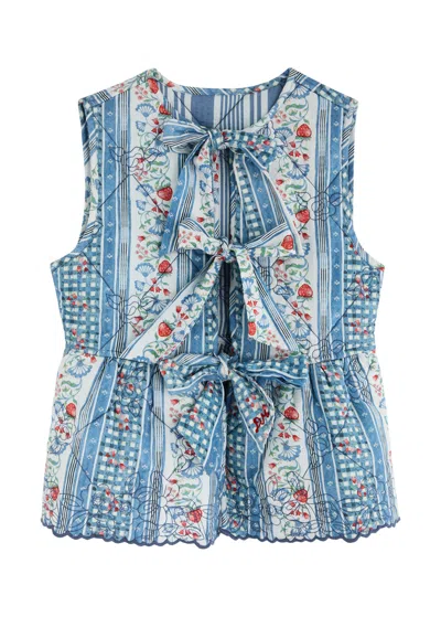 DAMSON MADDER DAMSON MADDER CATRIN REVERSIBLE FLORAL-PRINT COTTON GILET